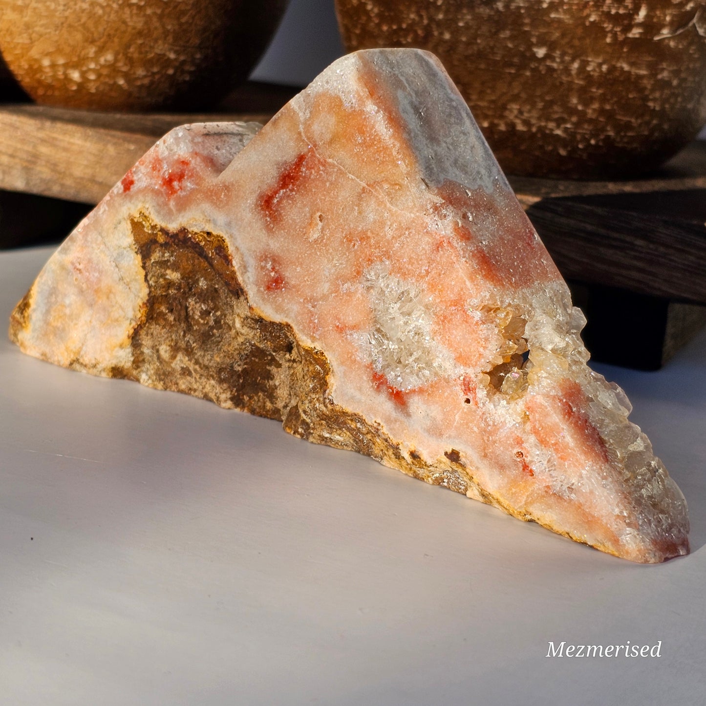 Pink Amethyst Mountain With Quartz