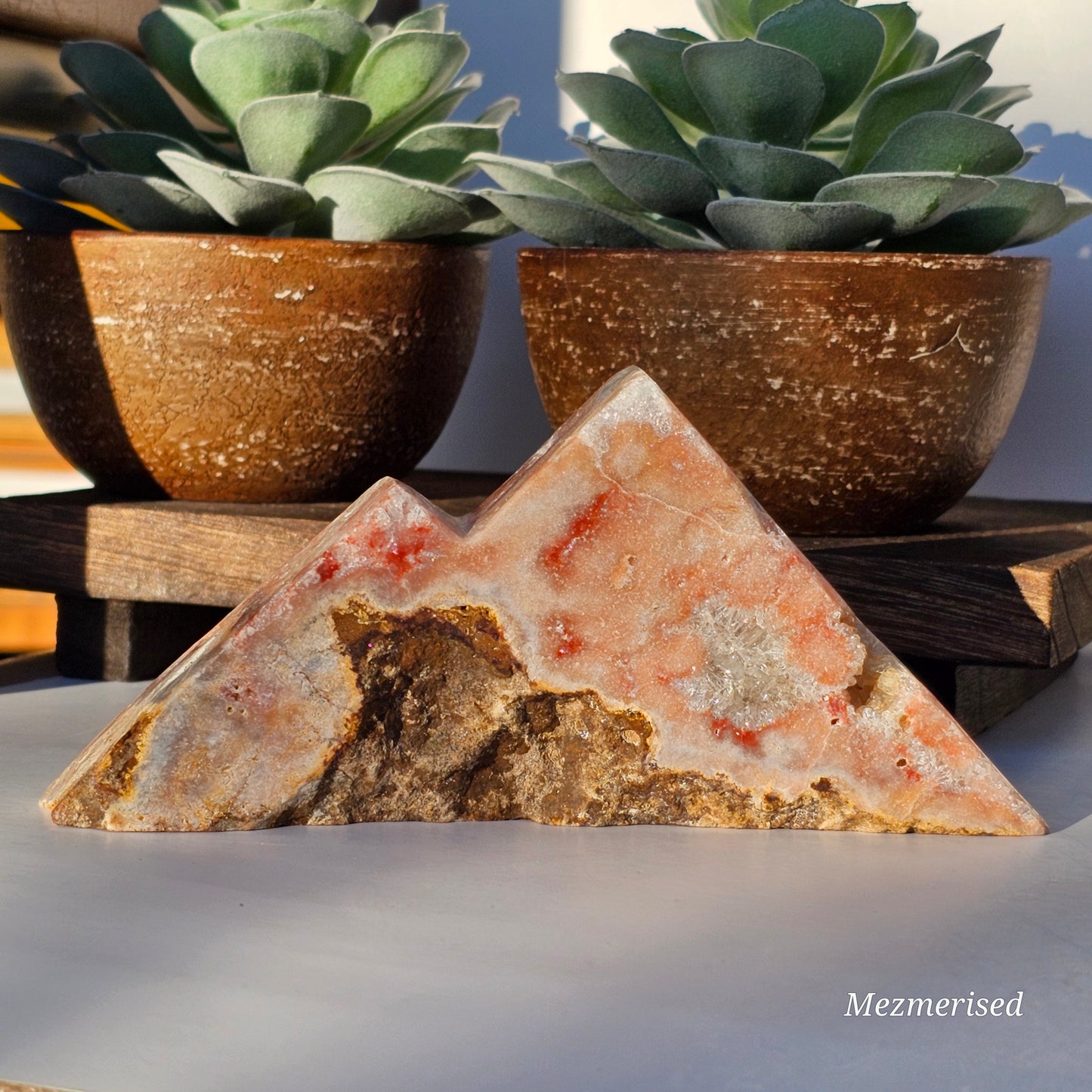 Pink Amethyst Mountain With Quartz