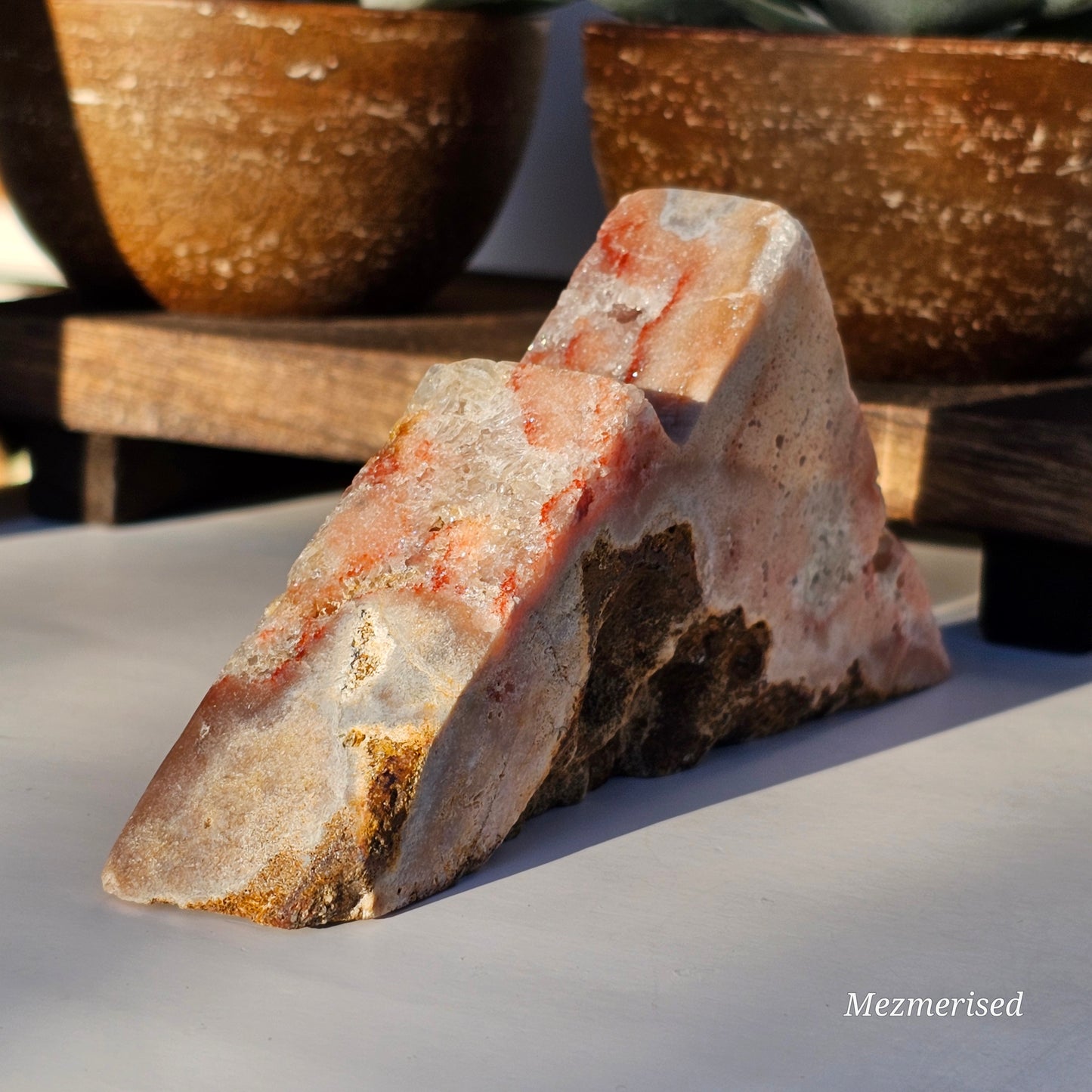 Pink Amethyst Mountain With Quartz
