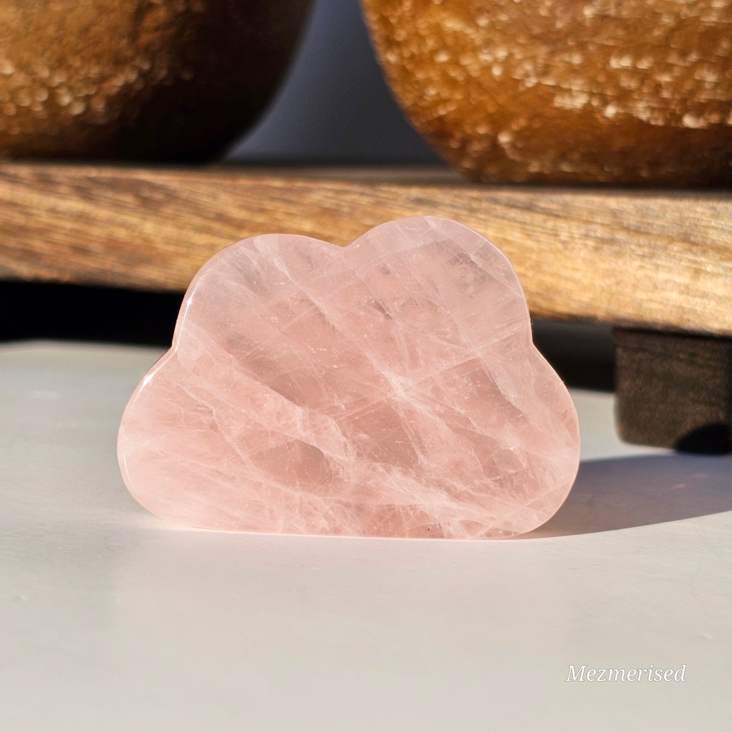 Rose Quartz Cloud Carvings