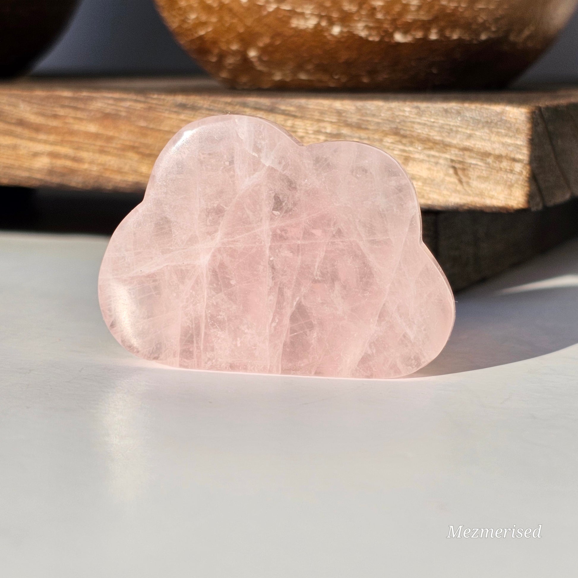 Rose Quartz Cloud Carvings