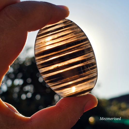 Midnight Lace Obsidian Palm Stone | A