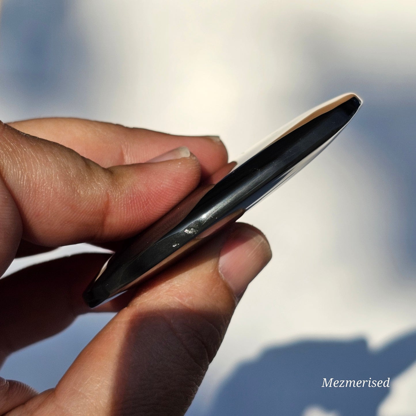 Midnight Lace Obsidian Palm Stone | E