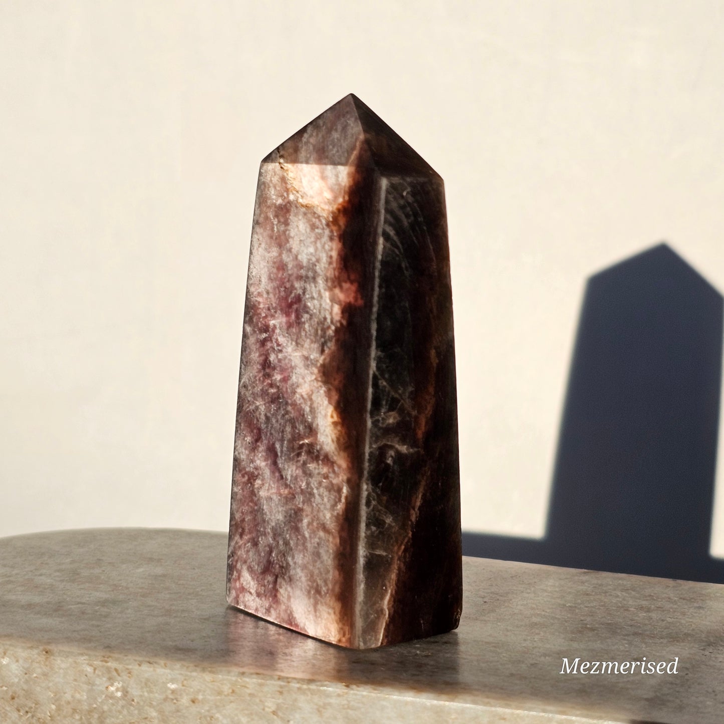 Gemmy High Quality Lepidolite/Purple Mica Obelisk (A)