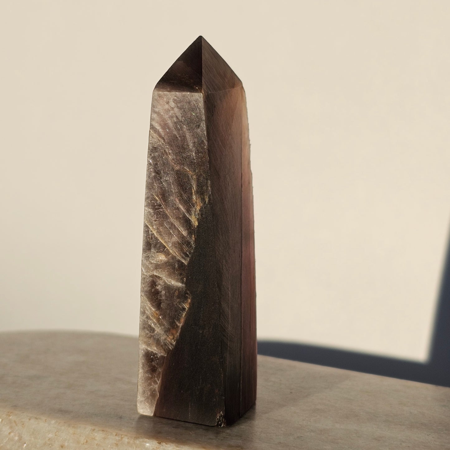 Gemmy High Quality Lepidolite/Purple Mica Obelisk (A)