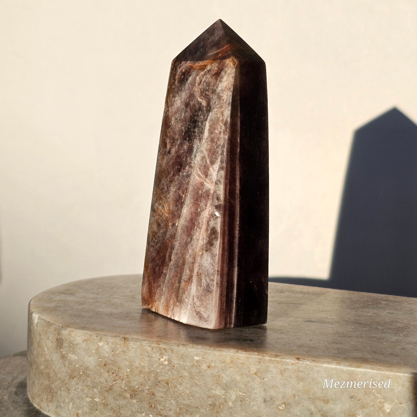 Gemmy High Quality Lepidolite/Purple Mica Obelisk (A)