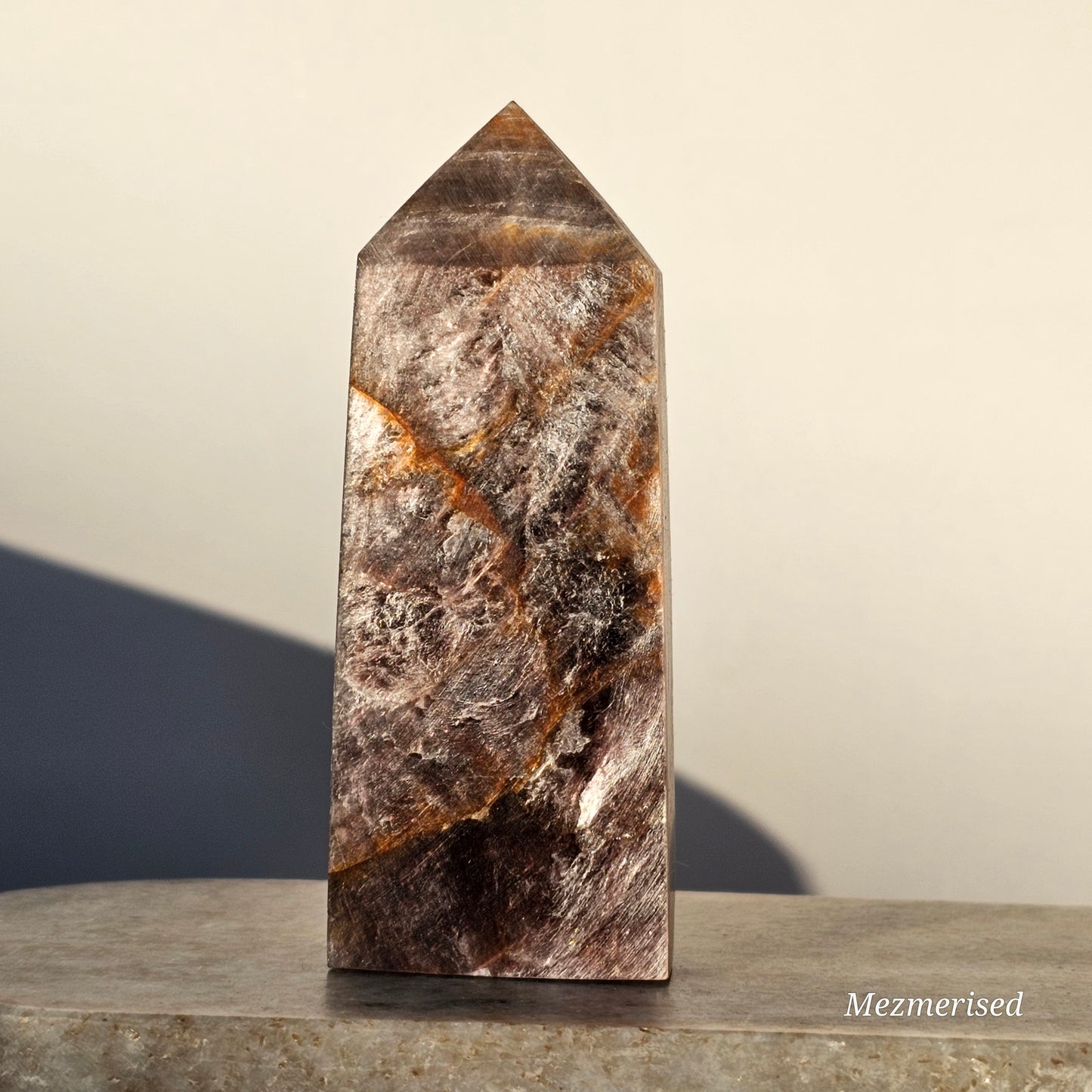 Gemmy High Quality Lepidolite/Purple Mica Obelisk (B)