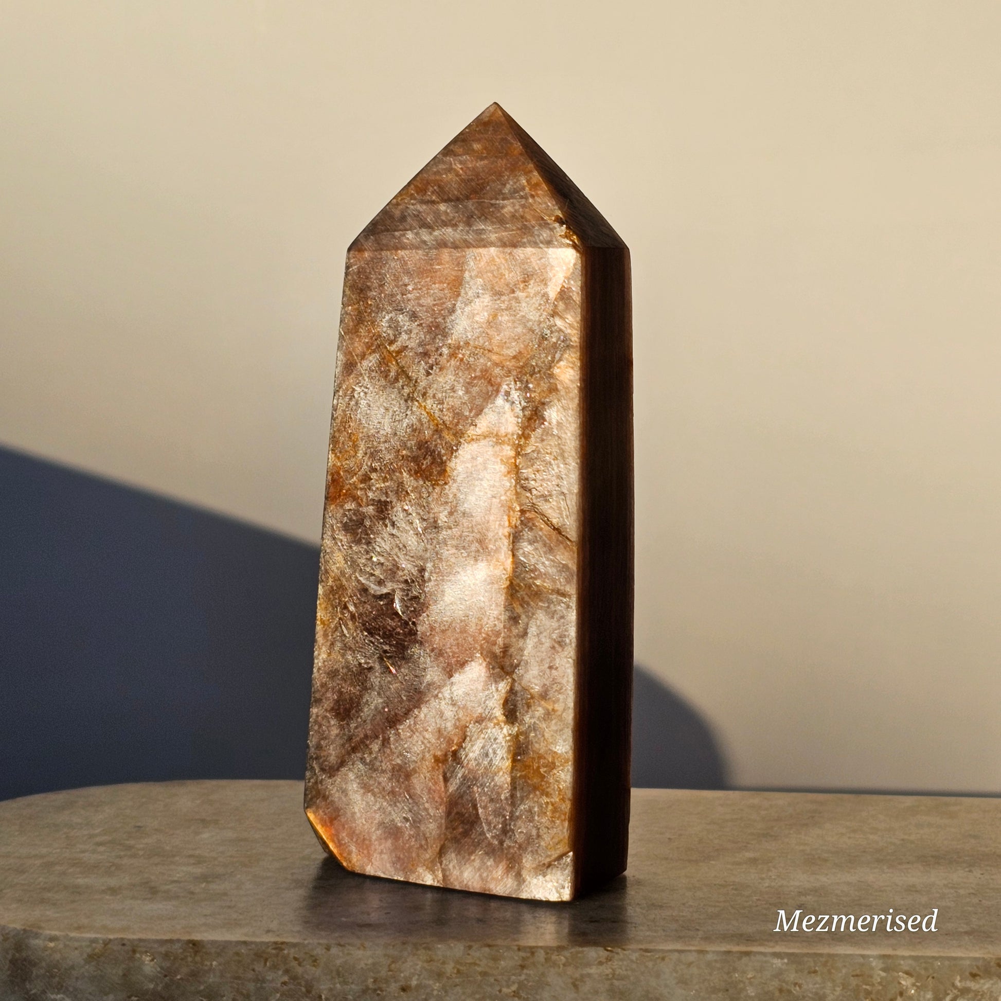 Gemmy High Quality Lepidolite/Purple Mica Obelisk (B)