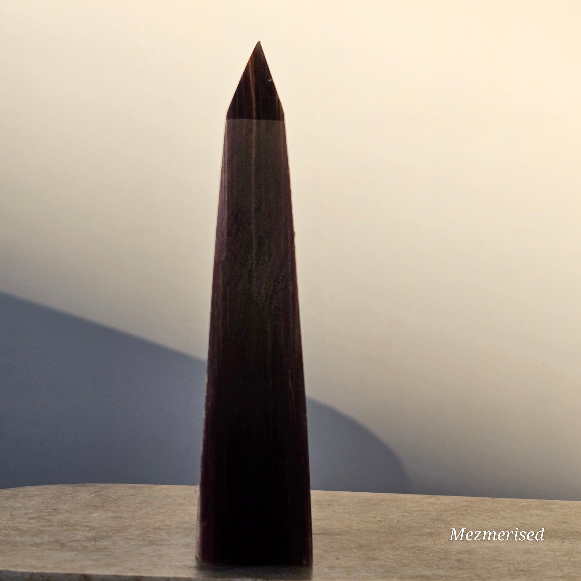 Gemmy High Quality Lepidolite/Purple Mica Obelisk (C)