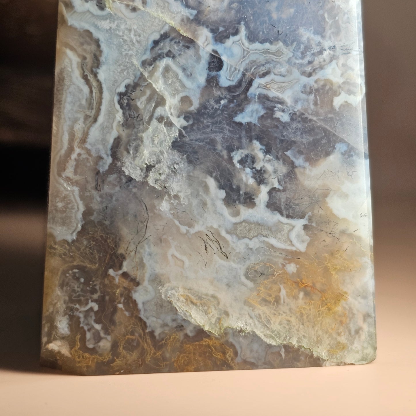 Purple Moss Agate Obelisk