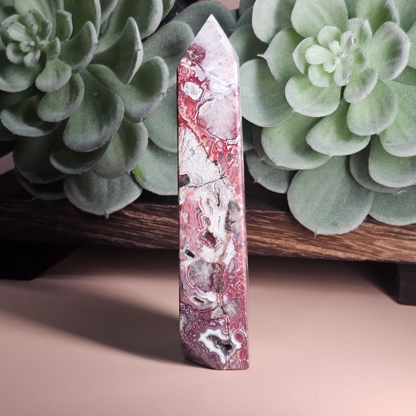 Mexican Crazy Lace Agate Obelisk (B)