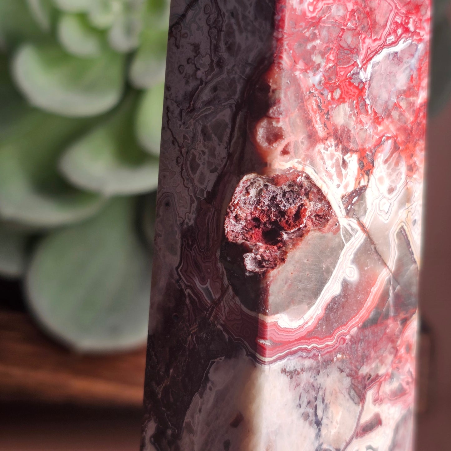 Mexican Crazy Lace Agate Obelisk (B)