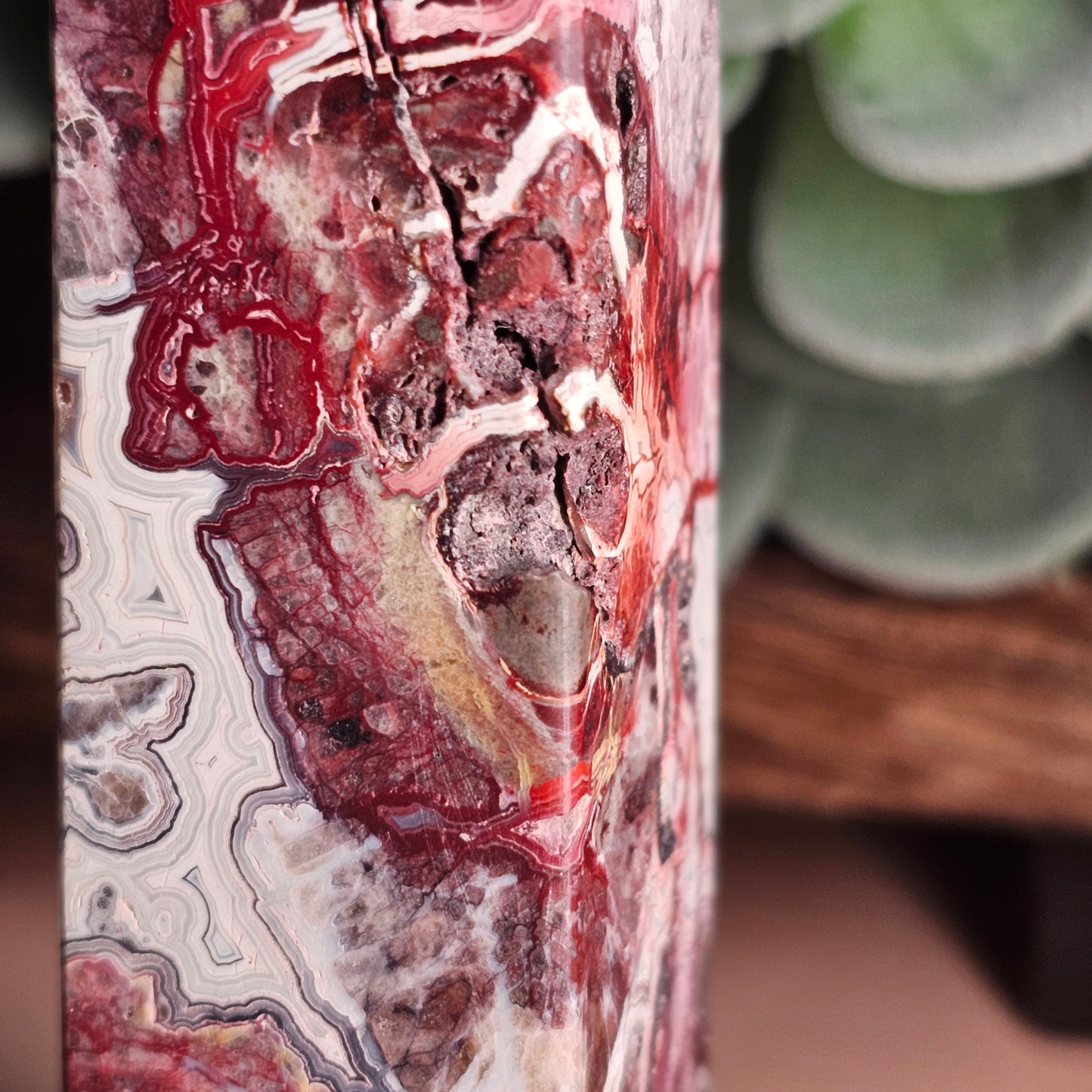 Mexican Crazy Lace Agate Obelisk (C)