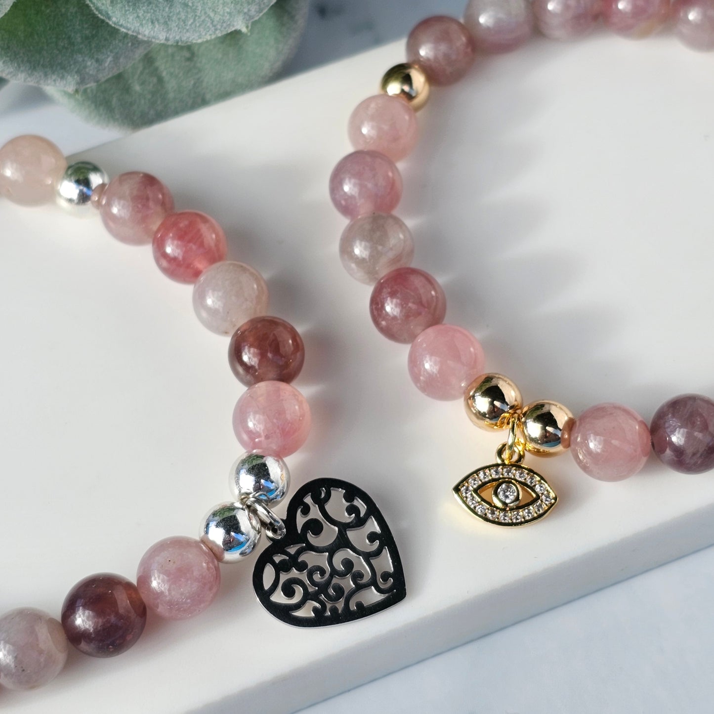 Lavender Rose Quartz Bracelets