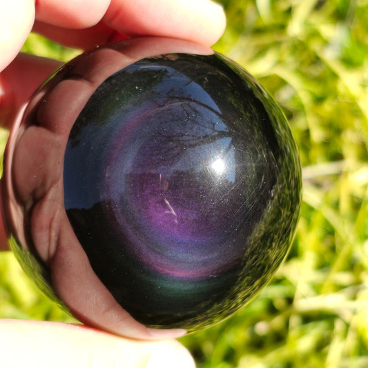 Rainbow Obsidian Sphere | C