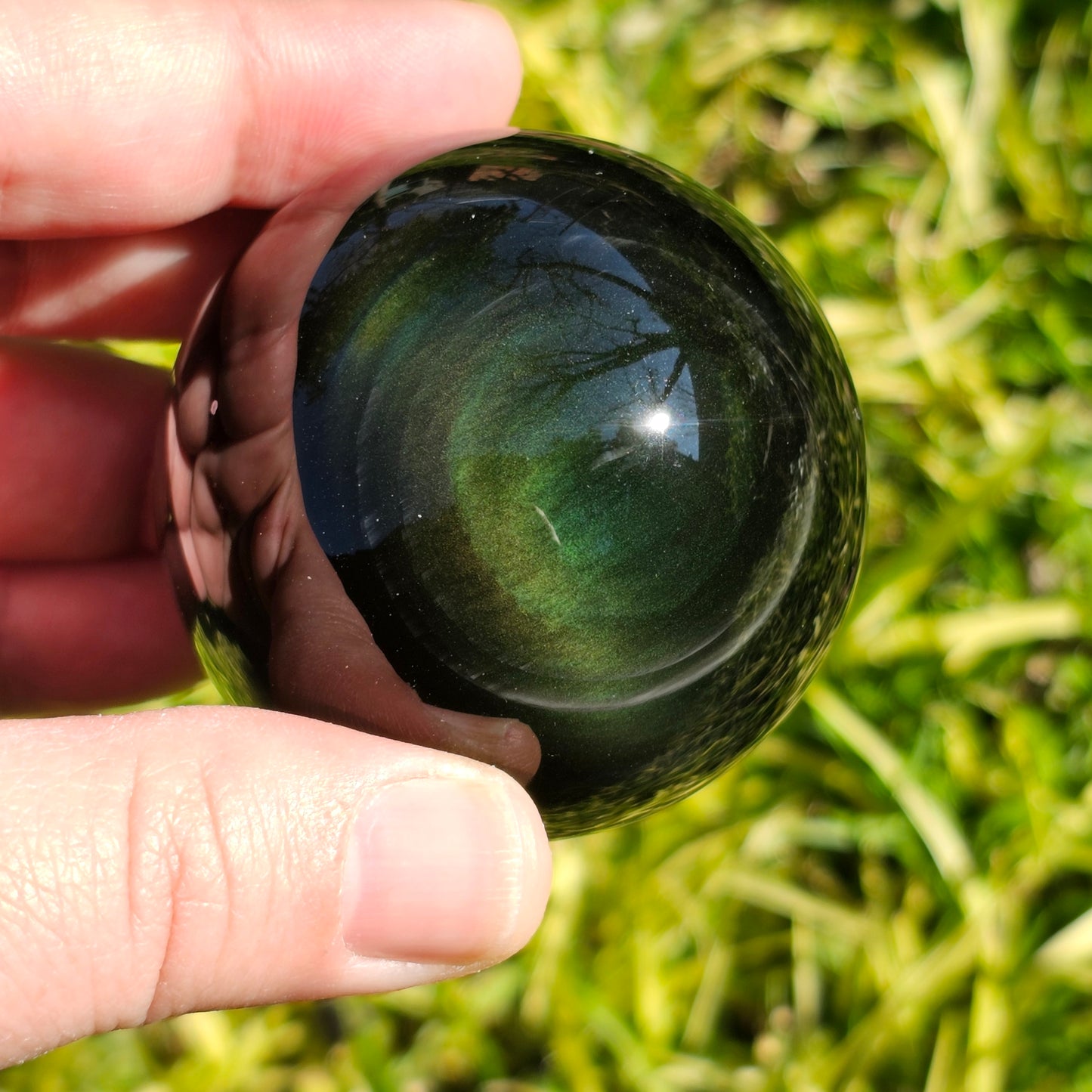 Rainbow Obsidian Sphere | B