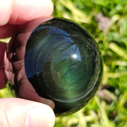 Rainbow Obsidian Sphere | B