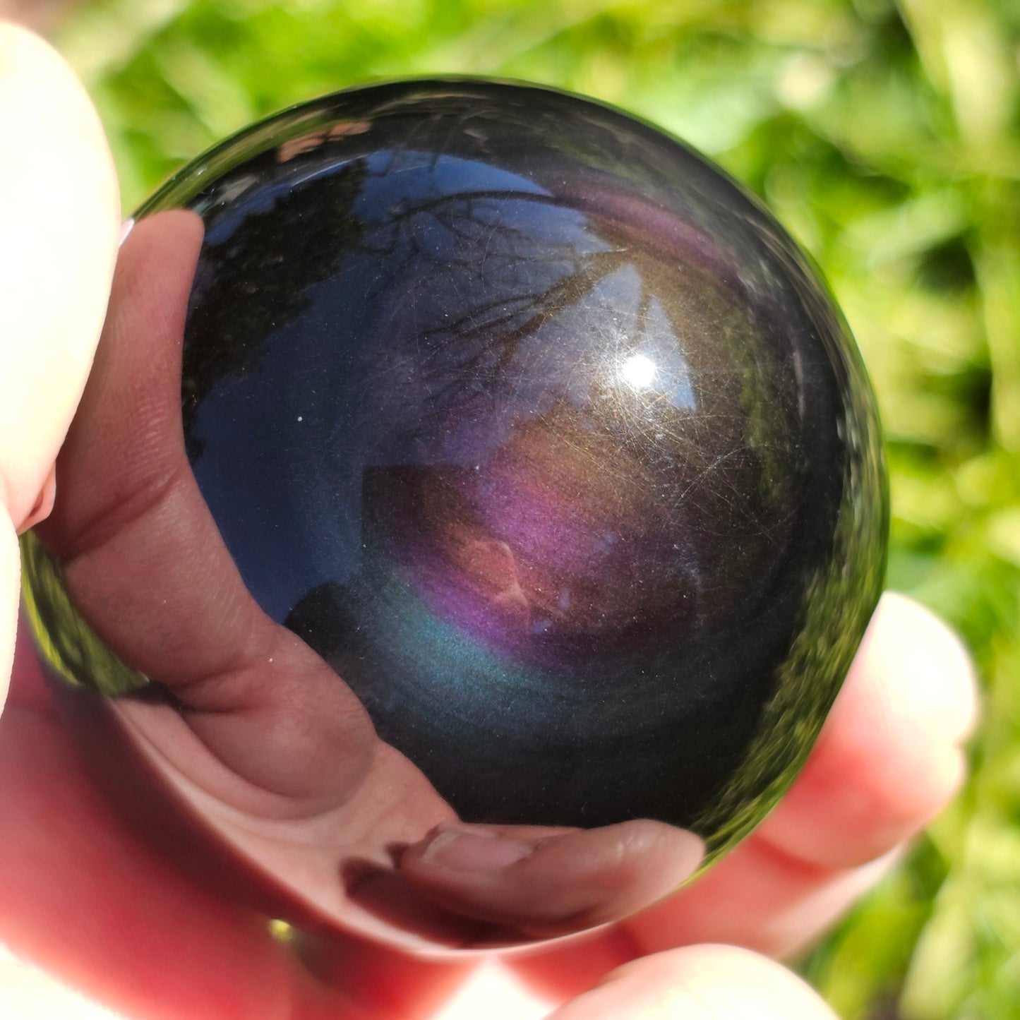 Rainbow Obsidian Sphere | A