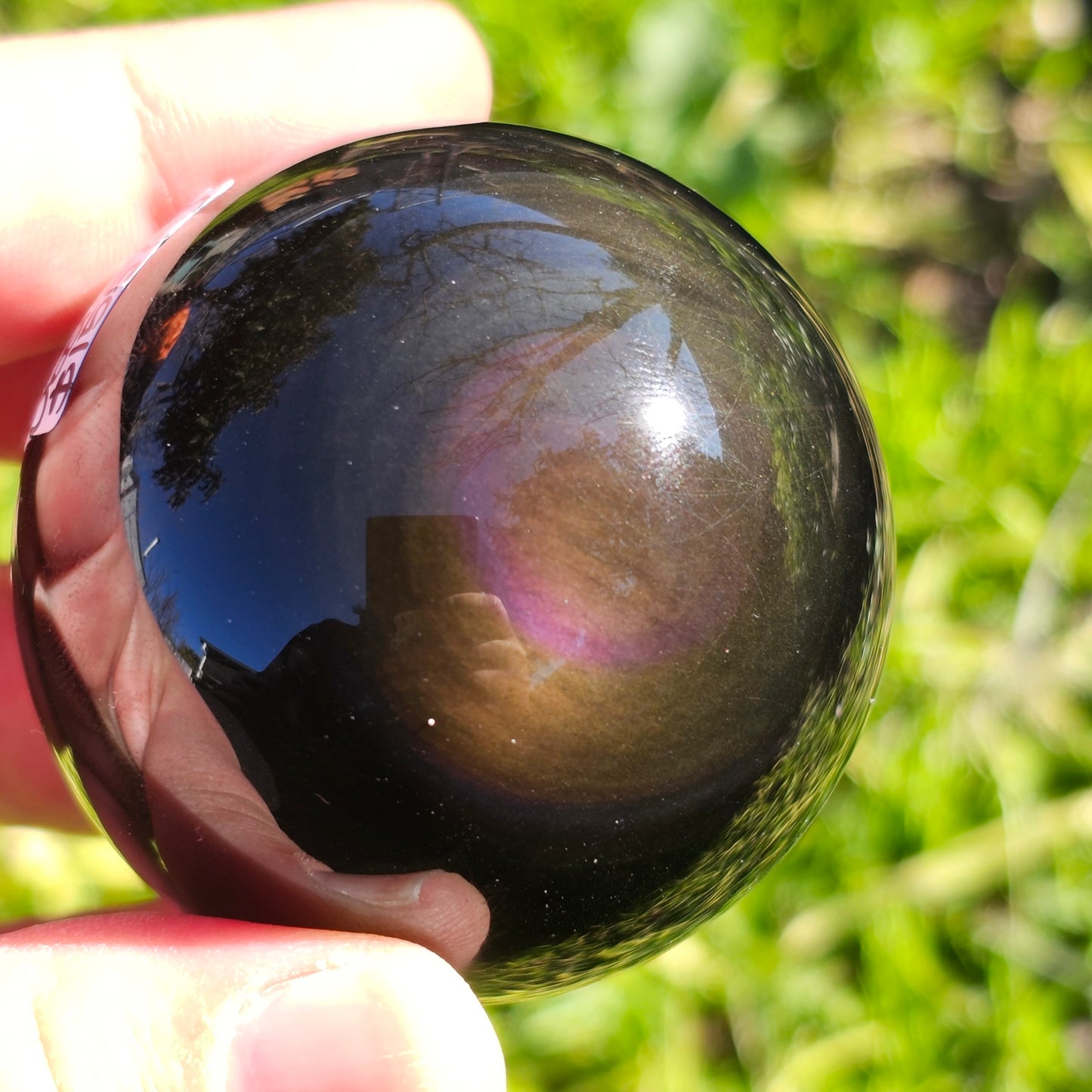 Rainbow Obsidian Sphere | A