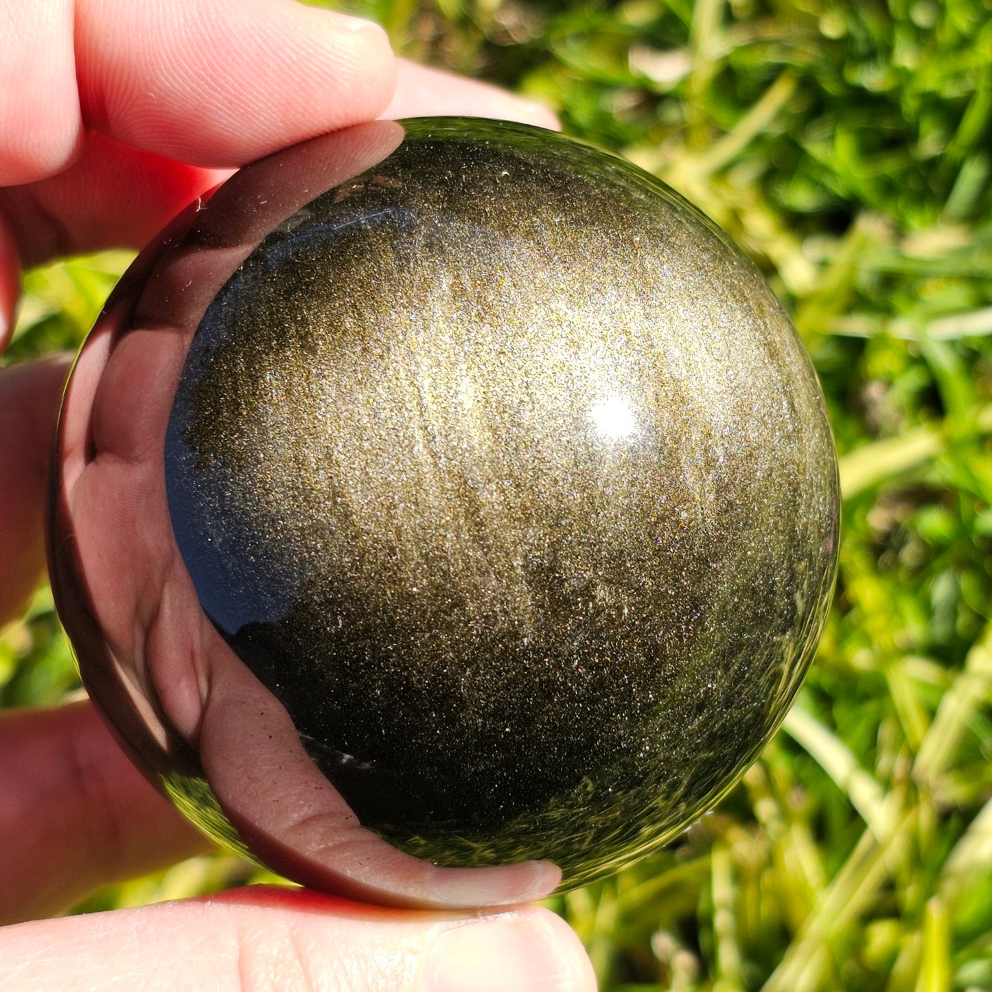 Gold Sheen Obsidian Sphere | C