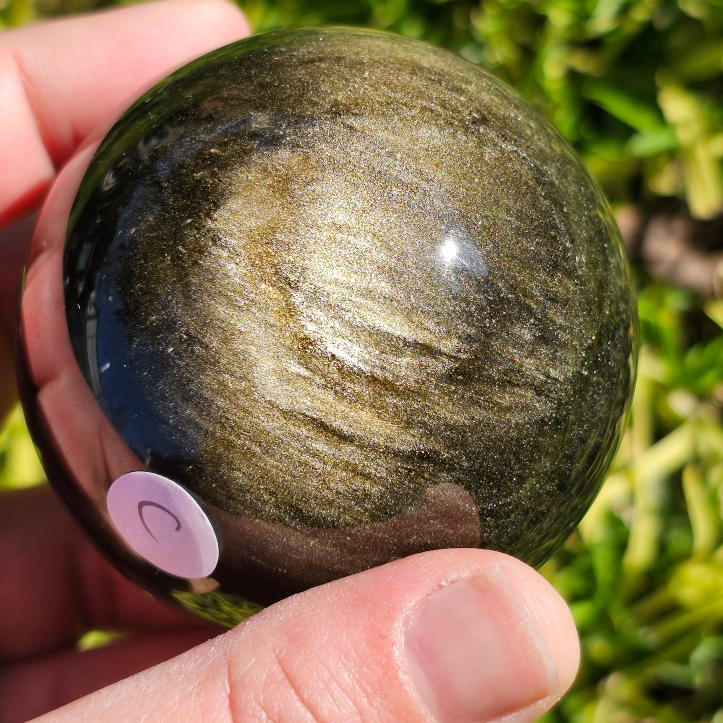Gold Sheen Obsidian Sphere | C
