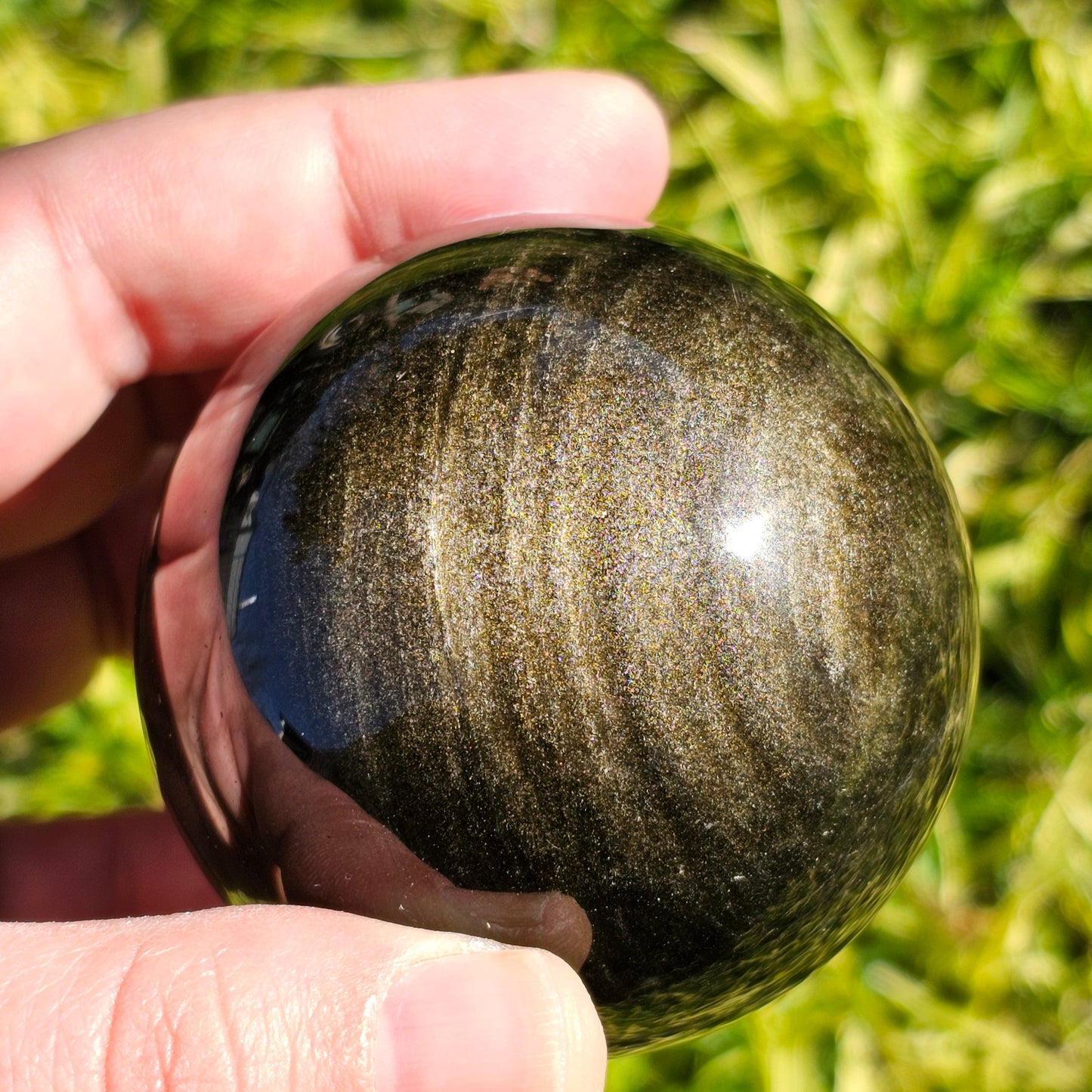 Gold Sheen Obsidian Sphere | B