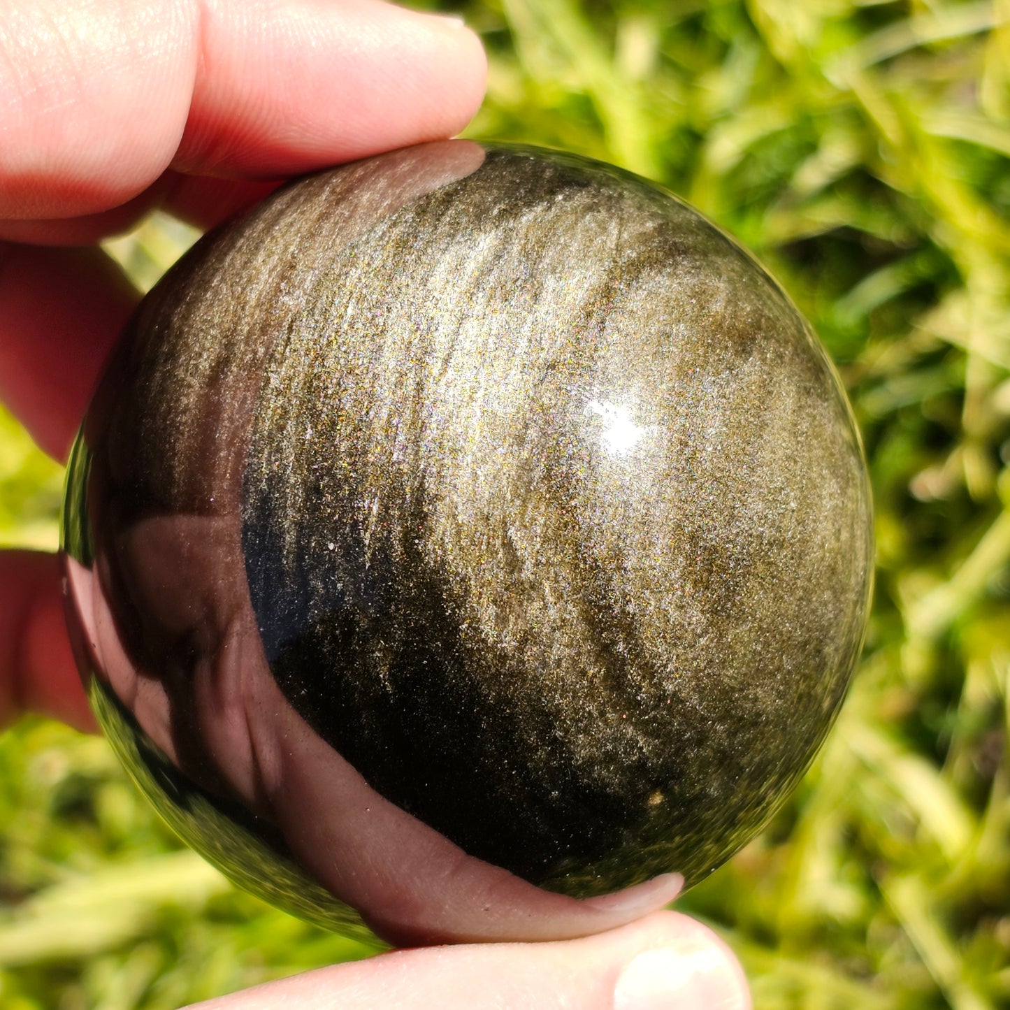 Gold Sheen Obsidian Sphere | B