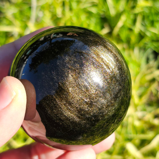 Gold Sheen Obsidian Sphere | A