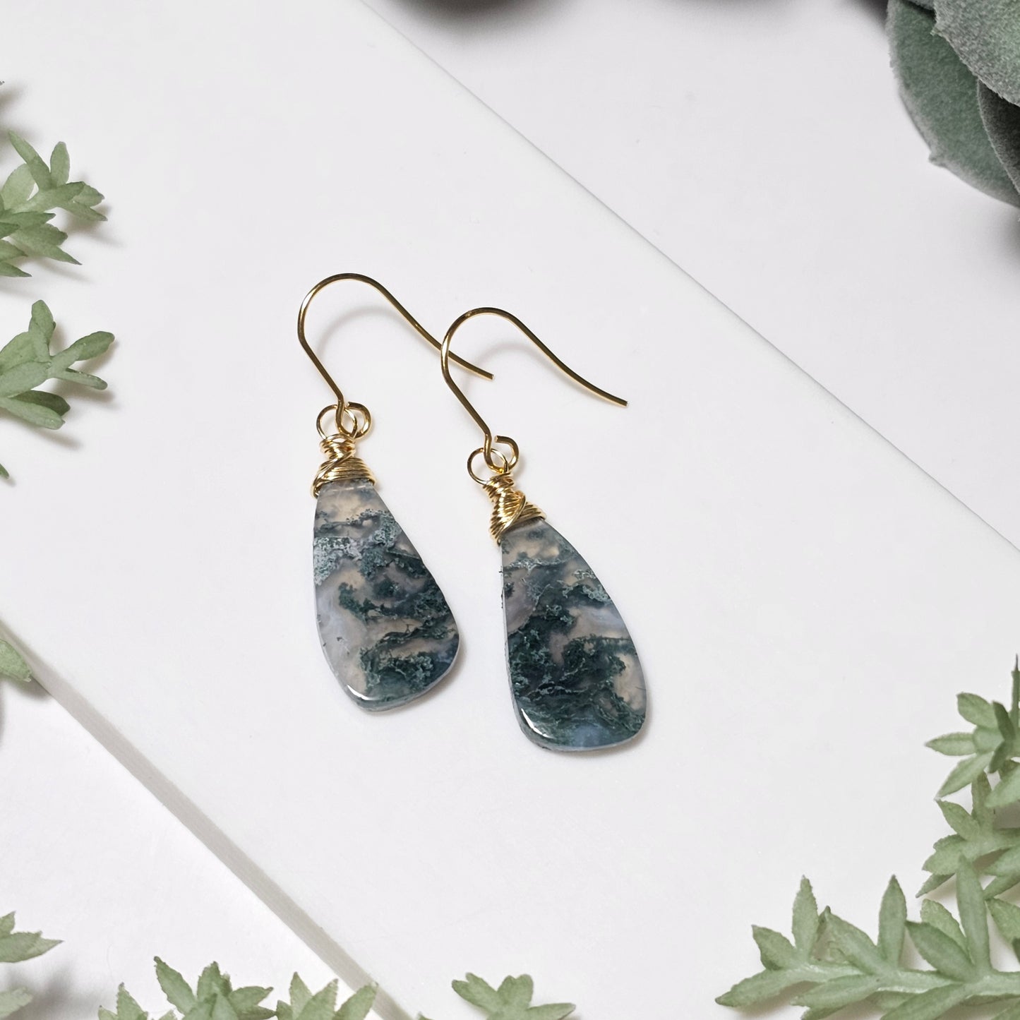 Moss Agate Earrings