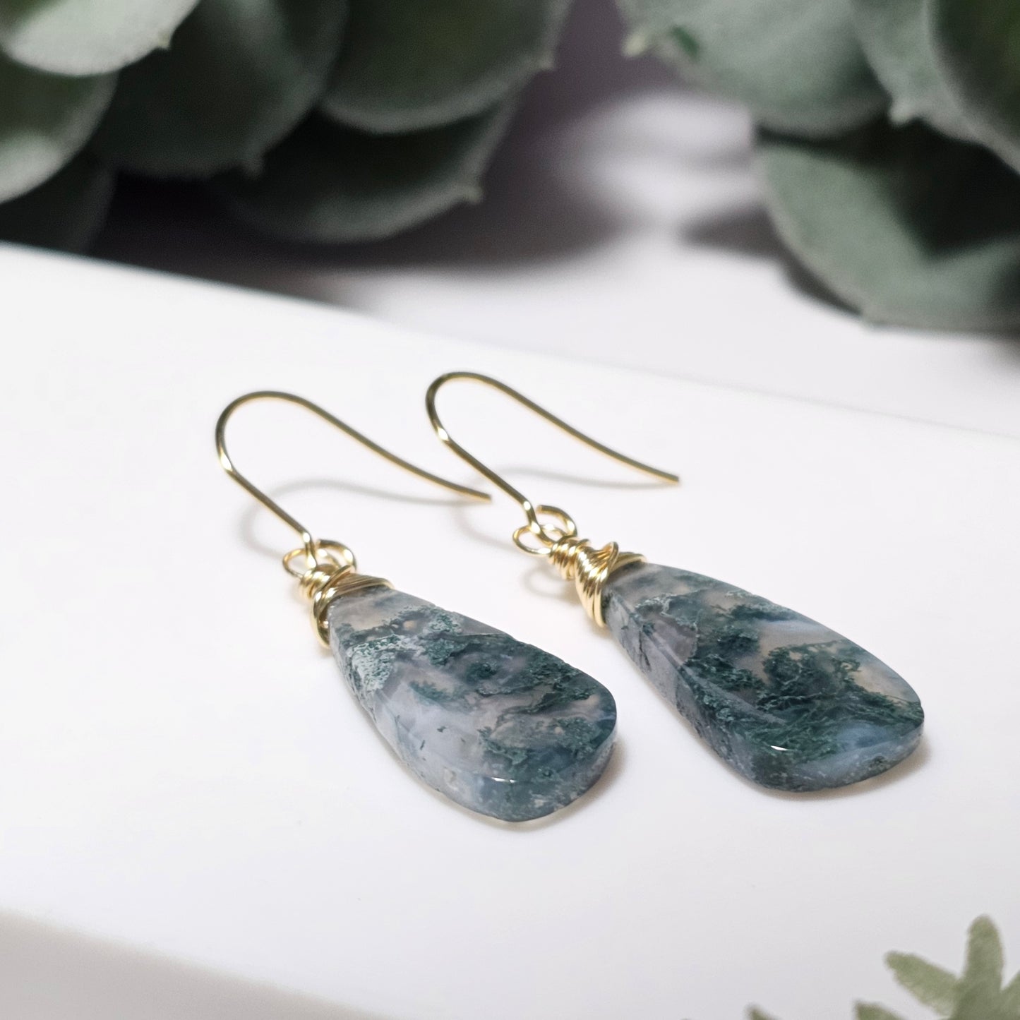 Moss Agate Earrings