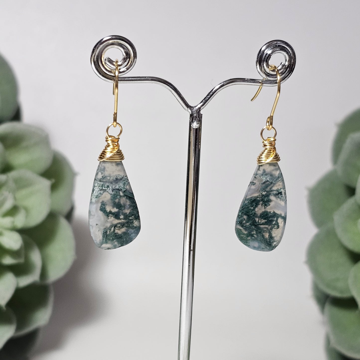 Moss Agate Earrings