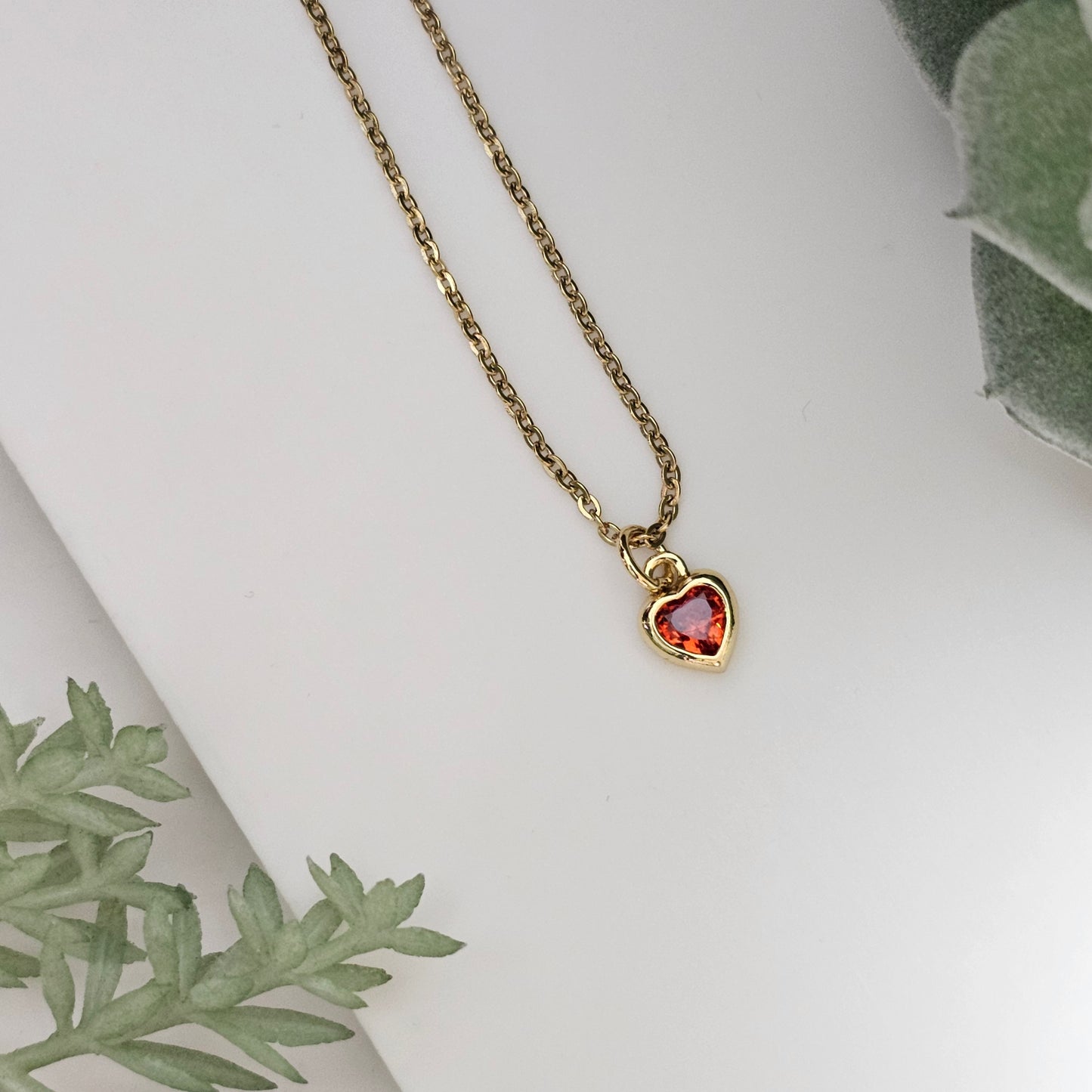 CZ Heart Necklaces | Gemstone Simulant