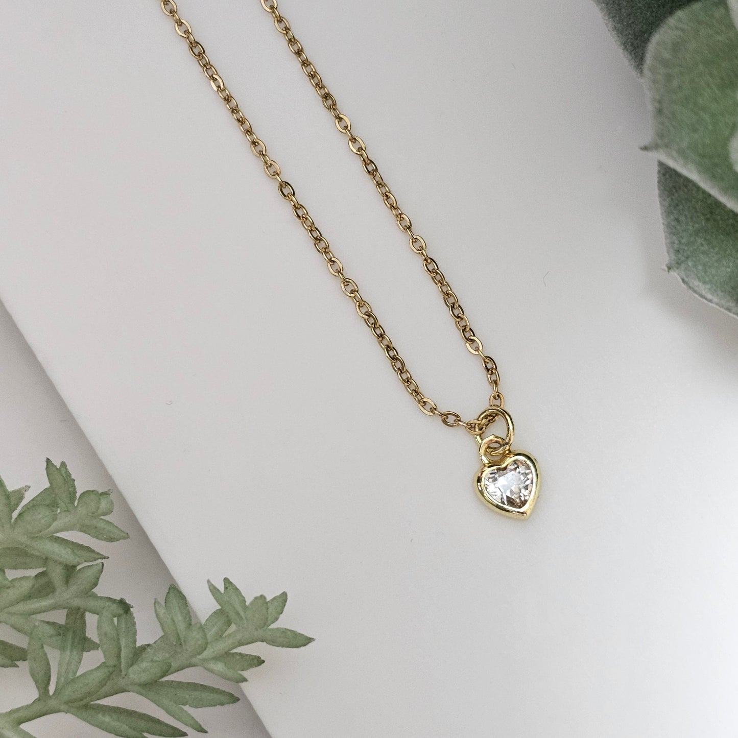 CZ Heart Necklaces | Gemstone Simulant