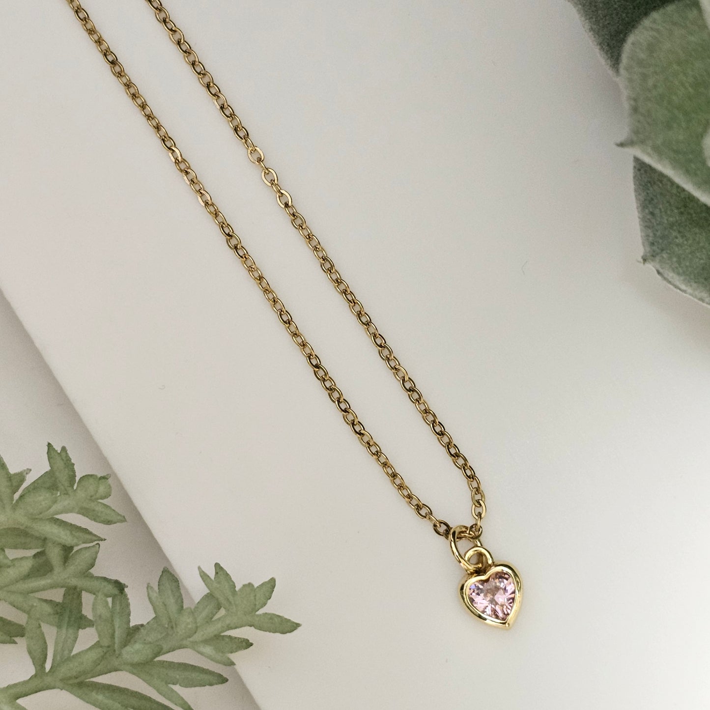 CZ Heart Necklaces | Gemstone Simulant