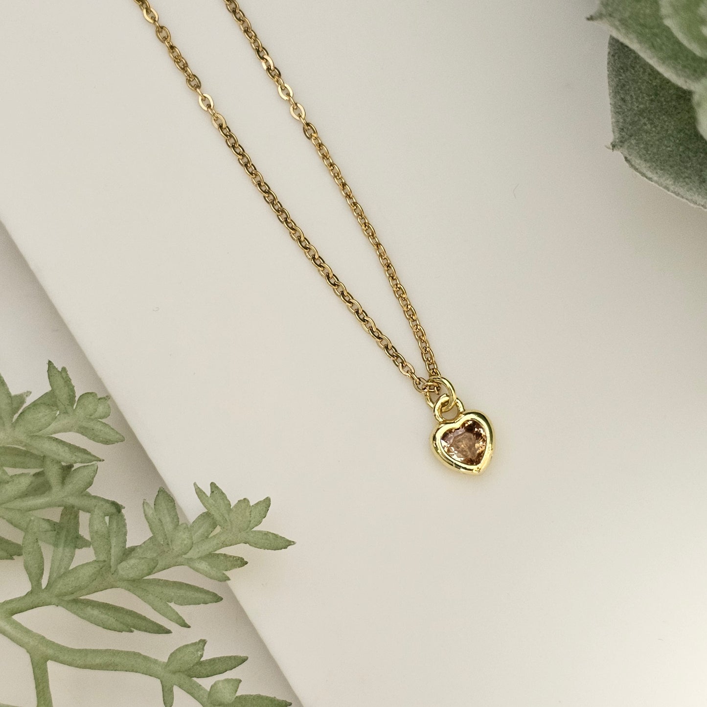 CZ Heart Necklaces | Gemstone Simulant