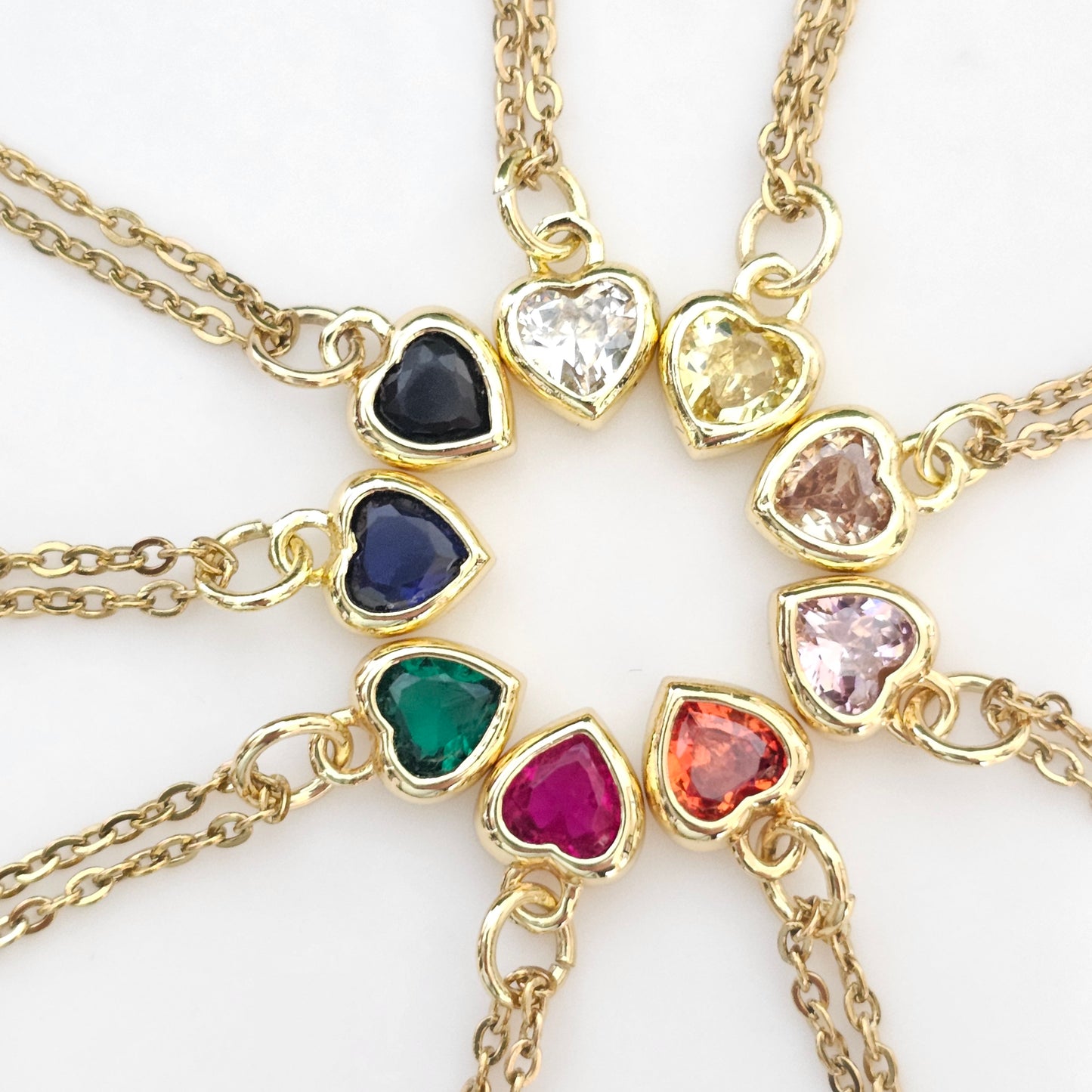 CZ Heart Necklaces | Gemstone Simulant