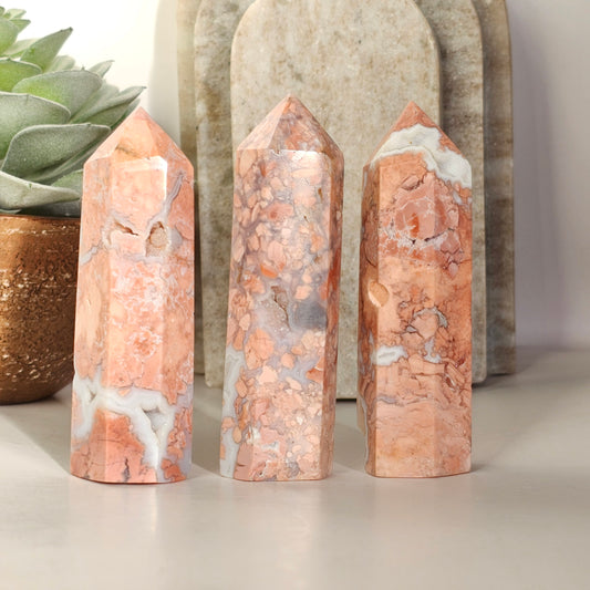 Cotton Candy Agate Towers