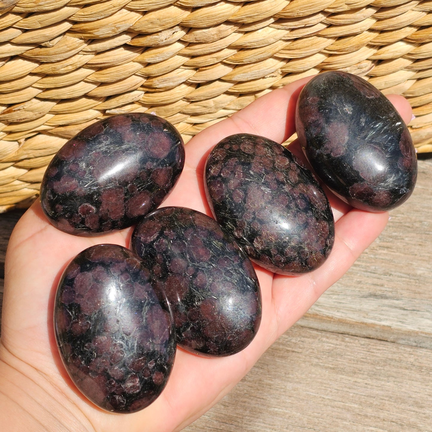 Garnet Palm Stones