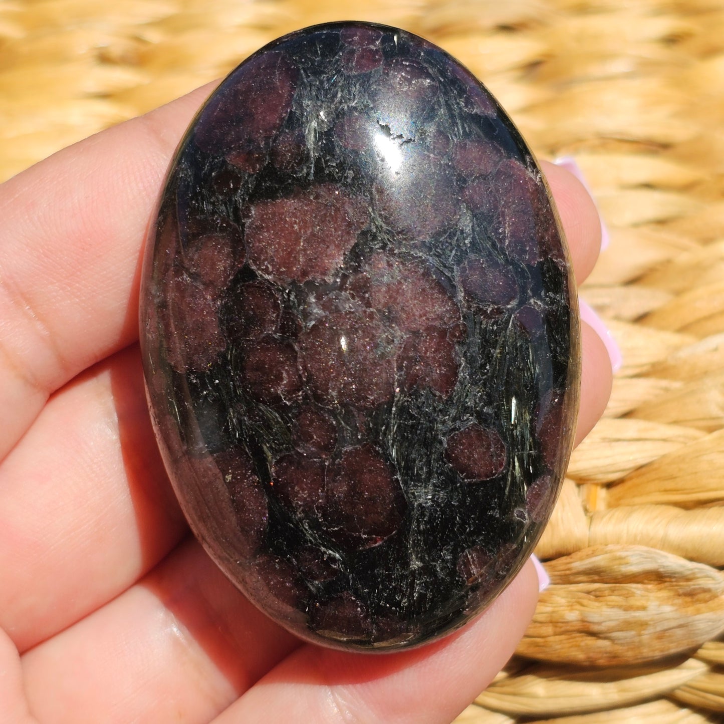 Garnet Palm Stones