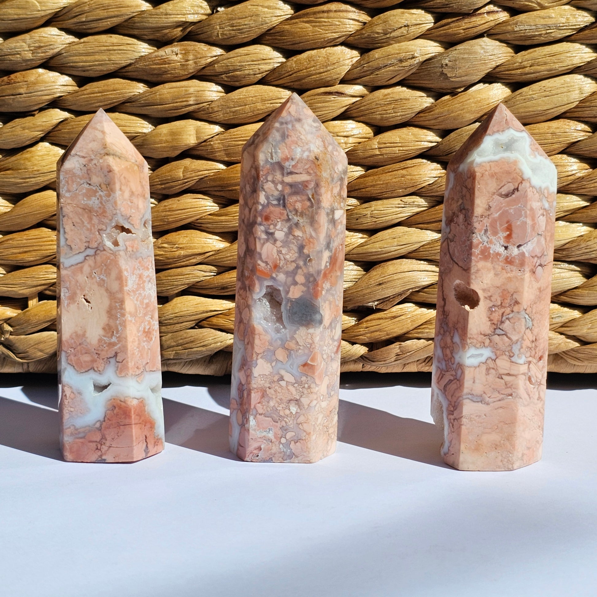 Cotton Candy Agate Towers