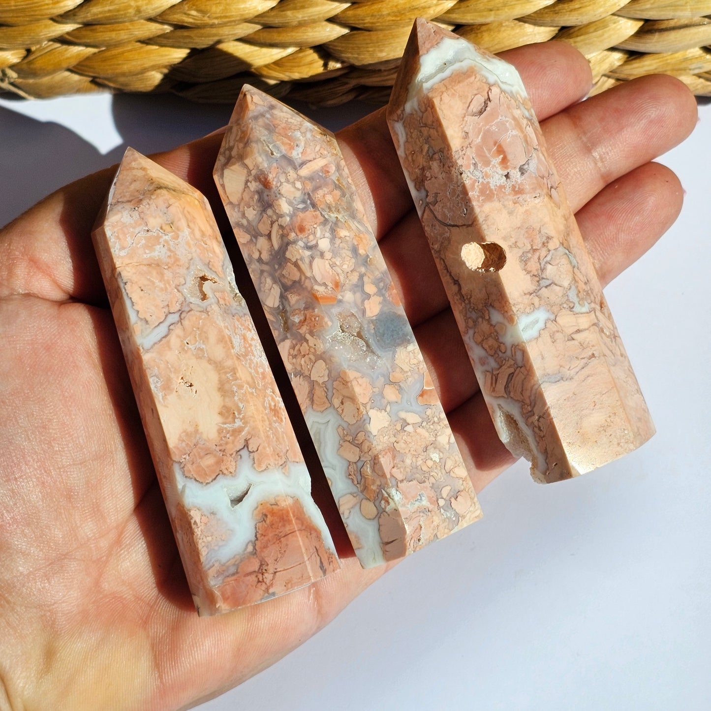 Cotton Candy Agate Towers