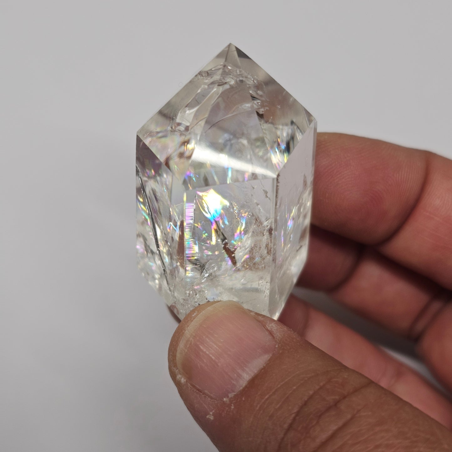 Rainbow Clear Quartz Tower | D