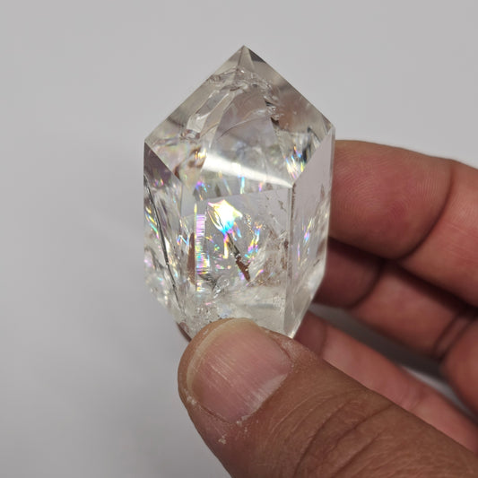 Rainbow Clear Quartz Tower | D