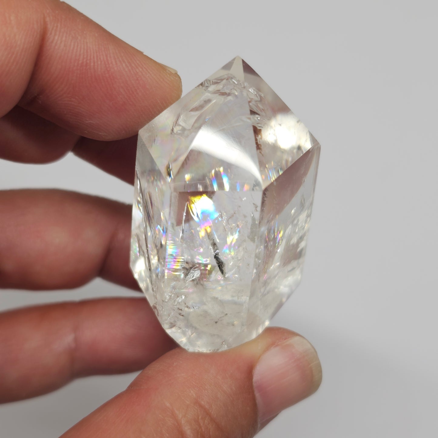 Rainbow Clear Quartz Tower | D