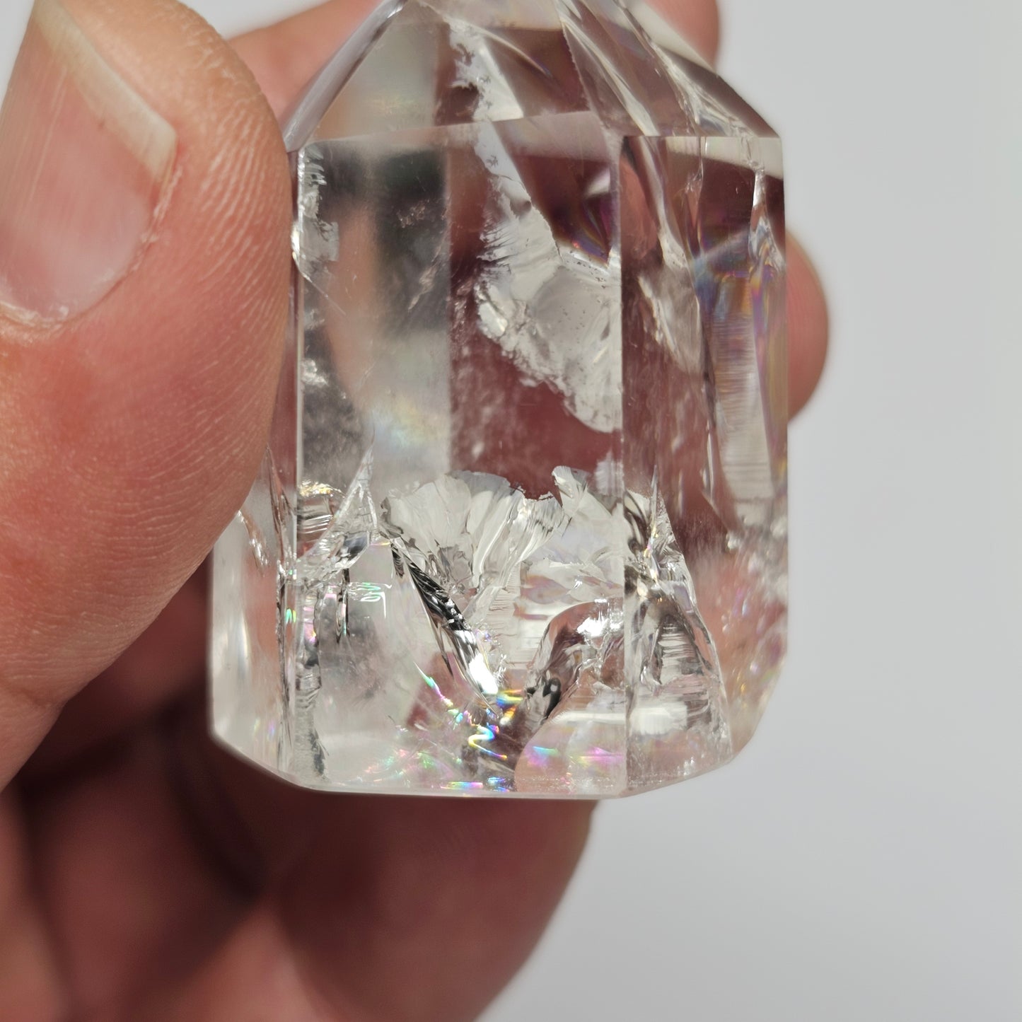 Rainbow Clear Quartz Tower | D