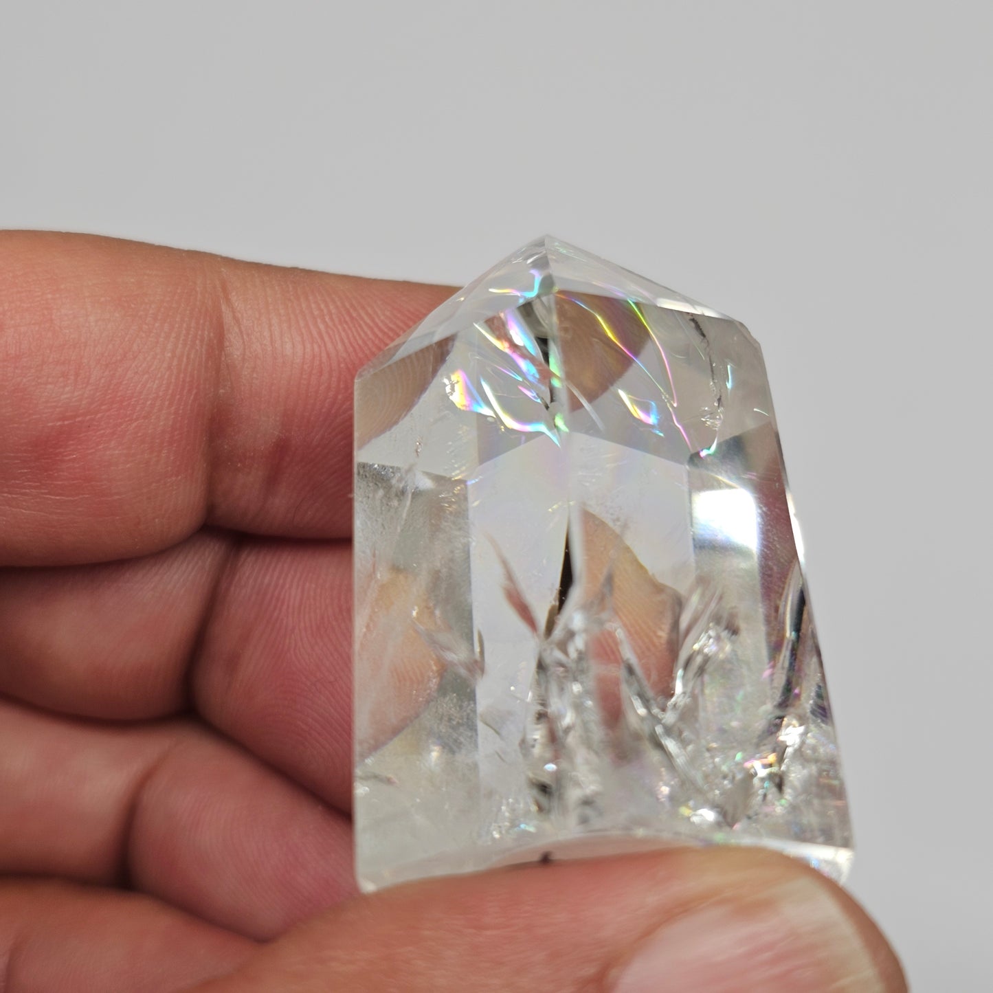 Rainbow Clear Quartz Tower | D