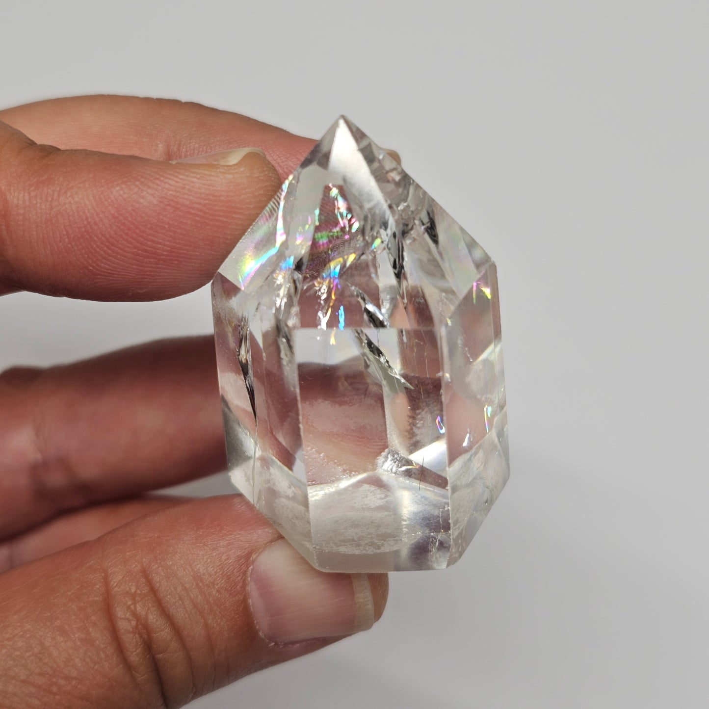 Rainbow Clear Quartz Tower | E