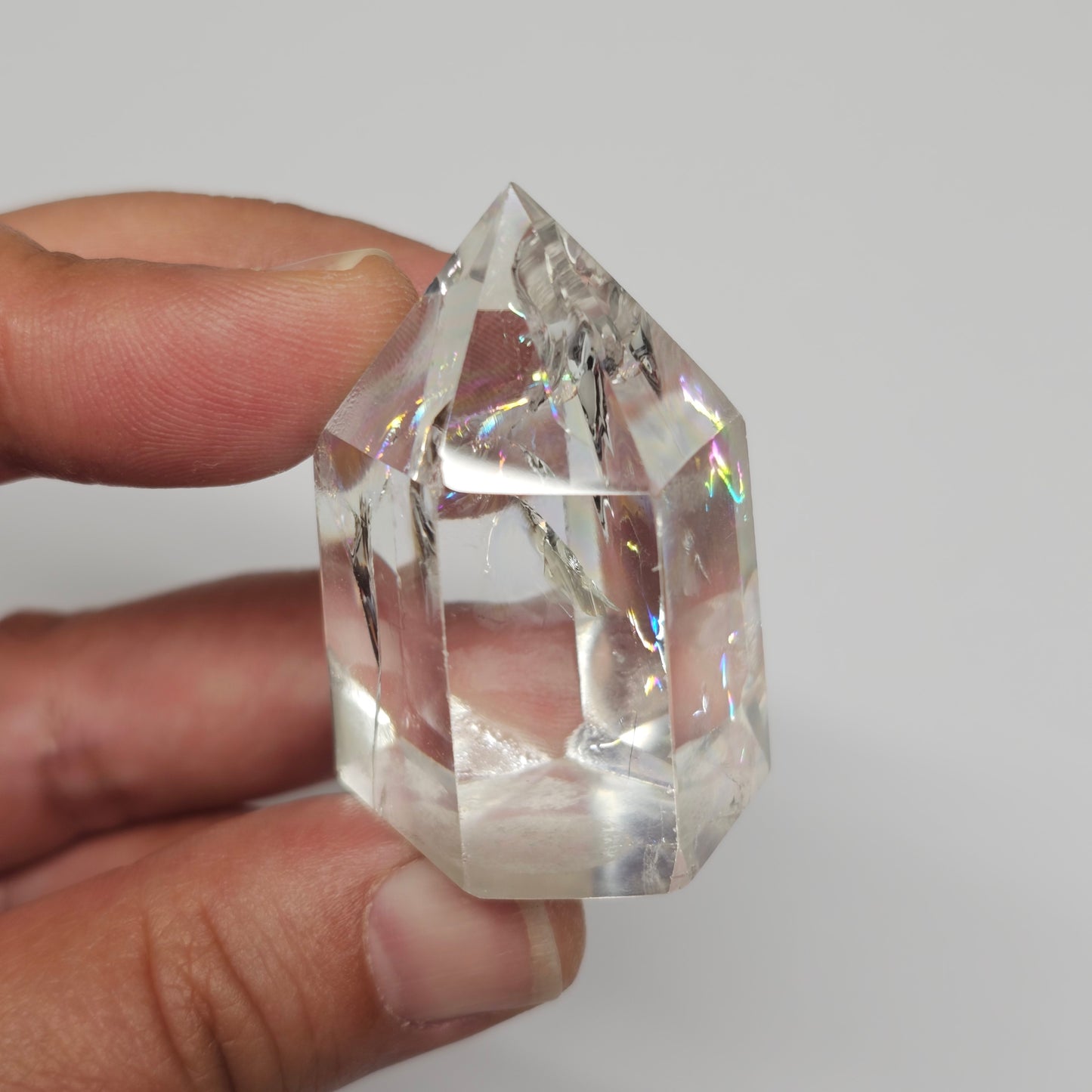 Rainbow Clear Quartz Tower | E