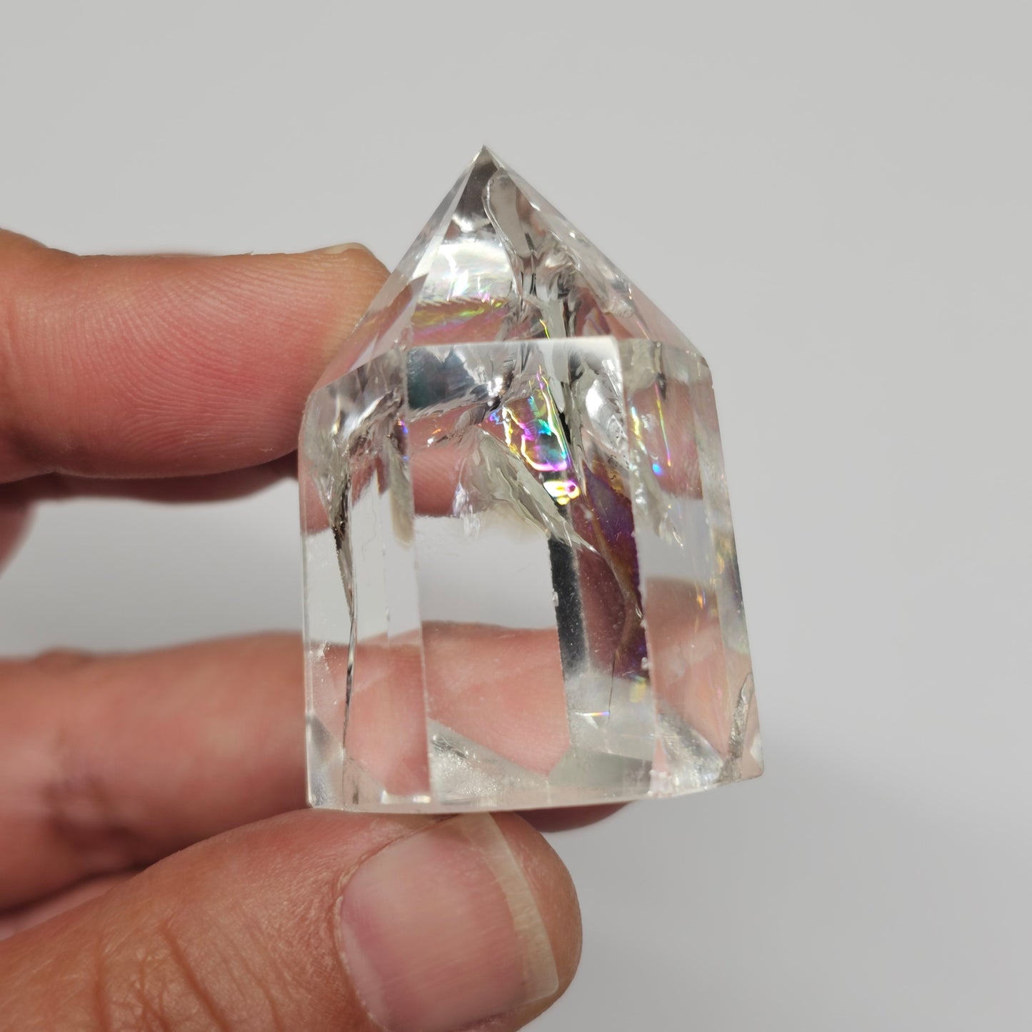 Rainbow Clear Quartz Tower | E