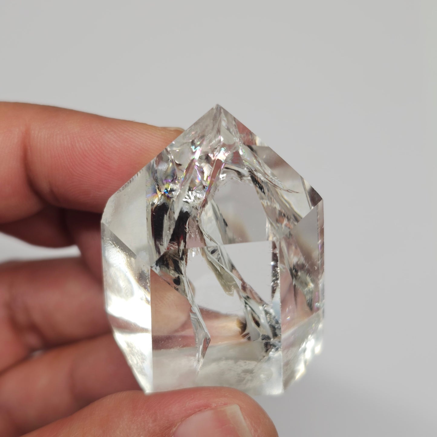 Rainbow Clear Quartz Tower | E